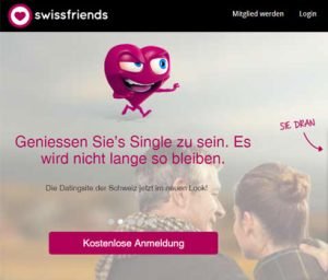 Swissfriends Webseite