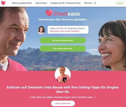 Zweisam.ch Webseite